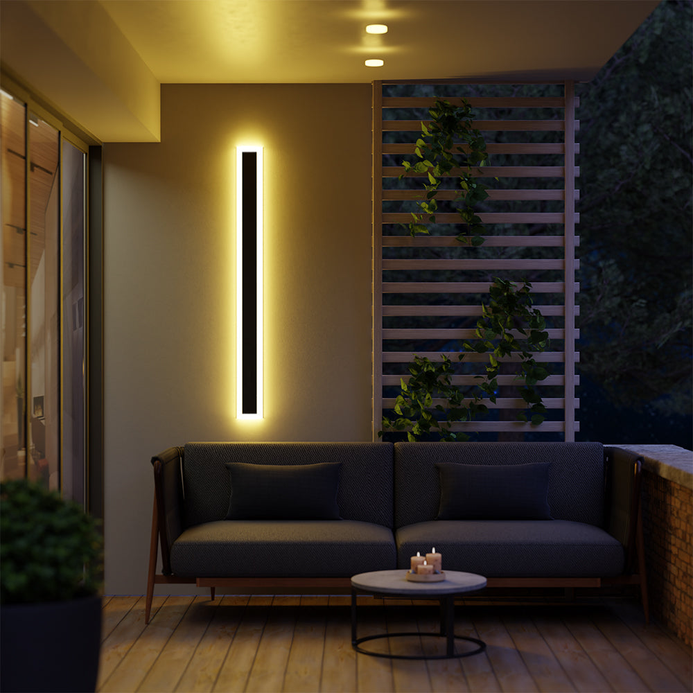 LumiEdge - Moderne LED Außenwandleuchte Schwarz Metall Garten/Balkon