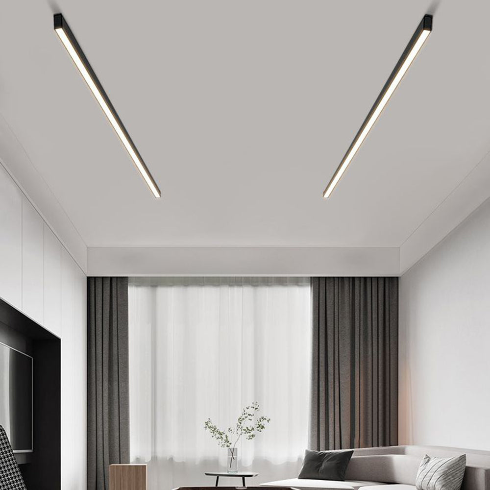 LineaLux LED Deckenleuchte - Modernes Design für Wohnzimmer und Büro, Schwarz Metall