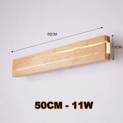 Elegante Riss-Wandleuchte aus Holz für zeitgemäße Wohnraumgestaltung