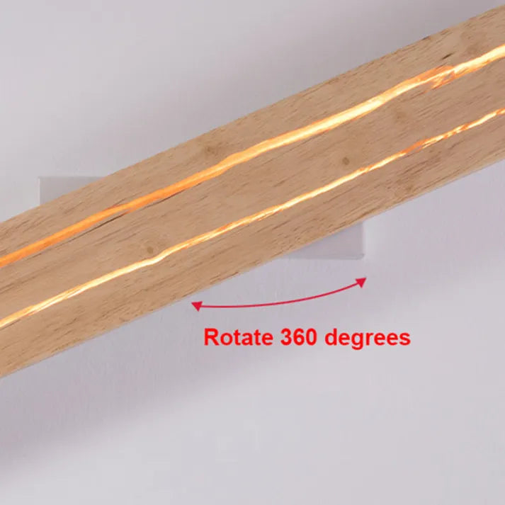 Elegante Riss-Wandleuchte aus Holz für zeitgemäße Wohnraumgestaltung