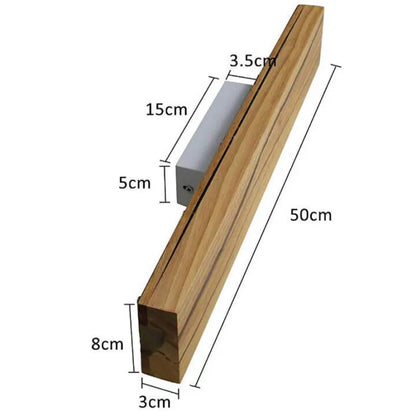 Elegante Riss-Wandleuchte aus Holz für zeitgemäße Wohnraumgestaltung